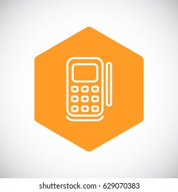  POS terminal icon flat.