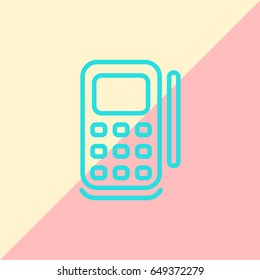  POS terminal icon flat.