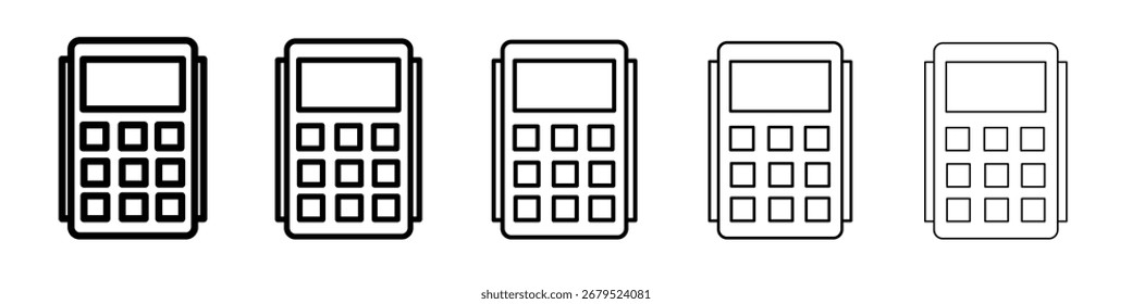 pos terminal icon Flat design on isolated background