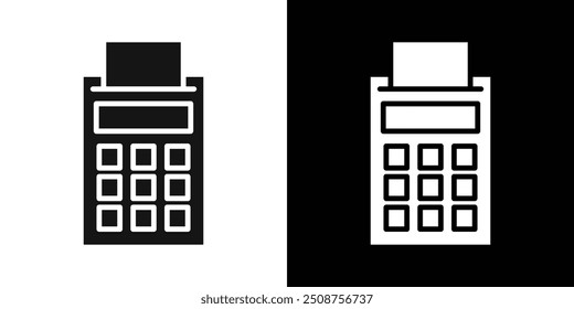 pos terminal icon Flat fill set collection