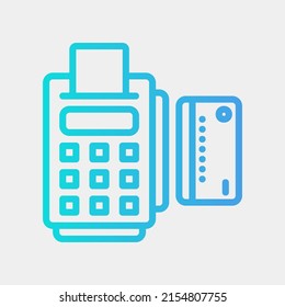 Pos terminal icon in gradient style, use for website mobile app presentation