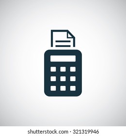 Pos Terminal Icon, On White Background
