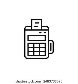 pos terminal icon outline collection in black