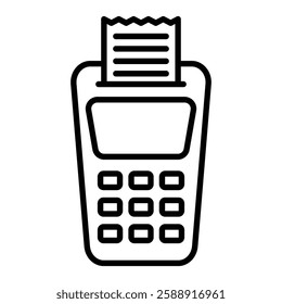 pos terminal icon Outline vector symbol sign