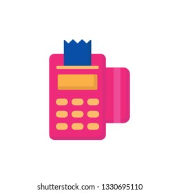 pos terminal icon. payment icon flat design