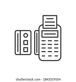 Pos terminal icon. Payments methods. Processing of mobile payment. Vector black icon.