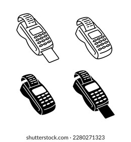 POS terminal icon. payments methods. Processing of mobile payment, Flat icon, One of set web icons. eps 10.