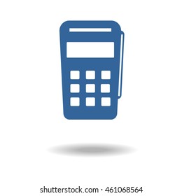 pos terminal icon. payments methods. Processing of mobile payment, Flat icon, One of set web icons. eps 10.