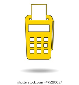 pos terminal icon. payments methods. Processing of mobile payment. Thin line icon. Outline symbol collection. Simple mono linear pictogram pack. Stroke vector logo concept for web graphics.