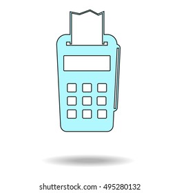 pos terminal icon. payments methods. Processing of mobile payment. Thin line icon. Outline symbol collection. Simple mono linear pictogram pack. Stroke vector logo concept for web graphics.