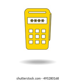 pos terminal icon. payments methods. Processing of mobile payment. Thin line icon. Outline symbol collection. Simple mono linear pictogram pack. Stroke vector logo concept for web graphics.