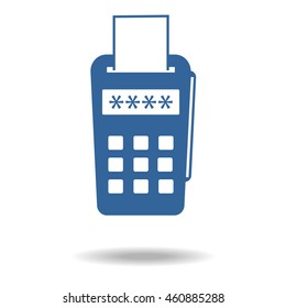 pos terminal icon. Processing of mobile payments methods eps 10.