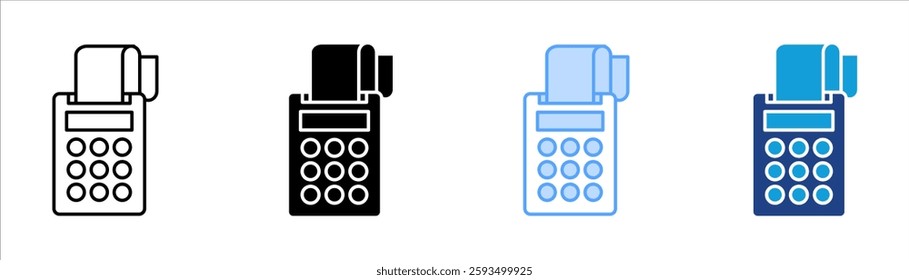 Pos Terminal Icon Set Multiple Style Collection