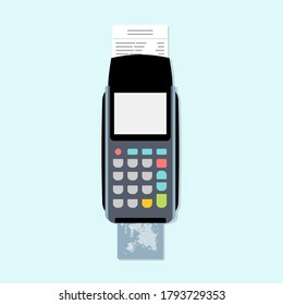 Pos terminal icon with shadow