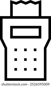 pos terminal icon. Thin linear style design isolated on white background