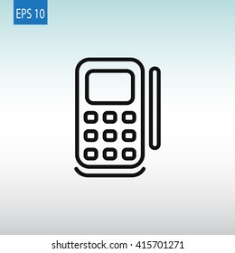  POS terminal icon vector