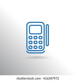 POS terminal icon vector