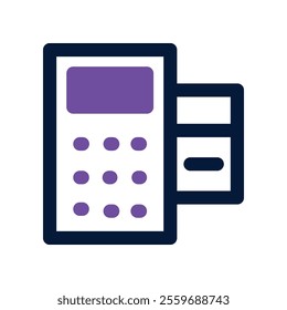 Pos Terminal icon. vector dual tone icon for your website, mobile, presentation, and logo design.