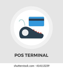 POS terminal icon vector. Flat icon isolated on the white background. Editable EPS file. Vector illustration.