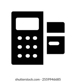 Pos Terminal icon. vector glyph icon for your website, mobile, presentation, and logo design.