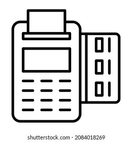 Imagen vectorial de icono Terminal Pos. También se puede usar para aplicaciones web, aplicaciones móviles y medios impresos.