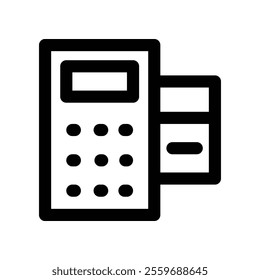 Pos Terminal icon. vector line icon for your website, mobile, presentation, and logo design.