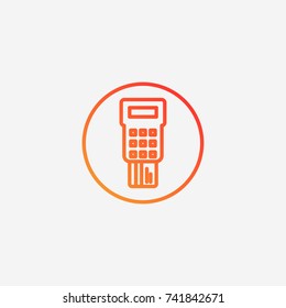 Pos terminal icon.gradient illustration isolated vector sign symbol