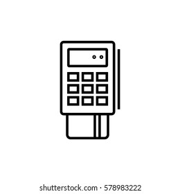 Pos Terminal Line Icon