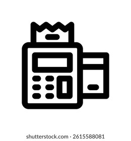 pos terminal line icon. Clean and minimalist vector icon for websites, mobile apps, presentations, and logos. Fully scalable and customizable for any project.