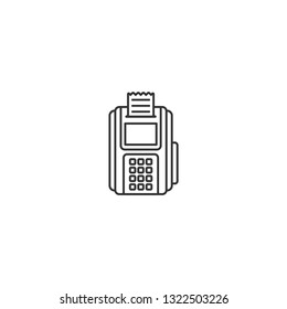 POS Terminal machine isolated icon. - VECTOR