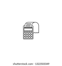 POS Terminal machine isolated icon. - VECTOR