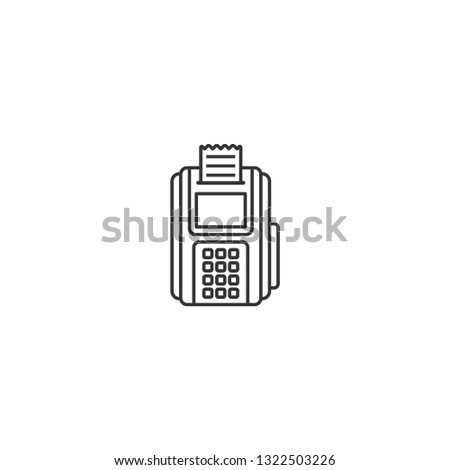 POS Terminal machine isolated icon. - VECTOR