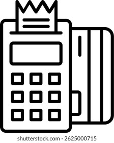 Pos Terminal New Creative Vector Icon Design