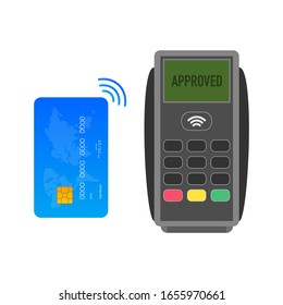 POS Terminal on a white background. Vector illustration.