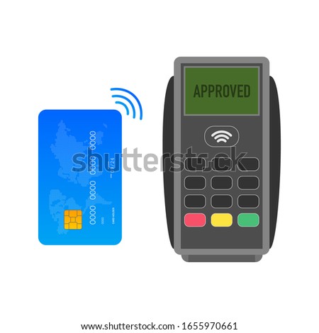 POS Terminal on a white background. Vector illustration.