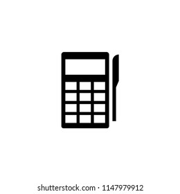 Pos Terminal Payment. Flat Vector Icon illustration. Simple black symbol on white background. Pos Terminal Payment sign design template for web and mobile UI element