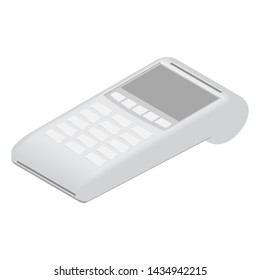 POS terminal payment methods. Payment terminal mockup. Realistic NFC POS terminal for payment by debit or credit card. Design Template Bank Payment Terminal Mockup. 