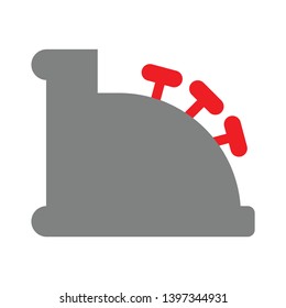 POS terminal with printed receipt vector icon. Cash register filled flat sign for mobile concept and web design. Payment transaction glyph icon. Symbol logo illustration. Pixel perfect vector graphics
