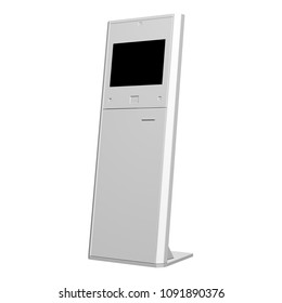 POS terminal with touchscreen. Isolated on white background.