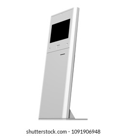 POS terminal with touchscreen. Isolated on white background.