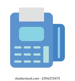 Pos Terminal Vector Flat Icon For Personal And Commercial Use.
