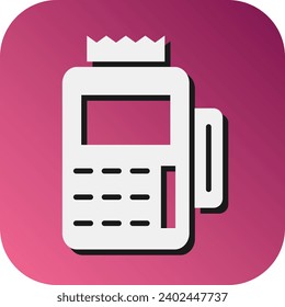 Pos Terminal  Vector Glyph Gradient Background Icon For Personal And Commercial Use.
