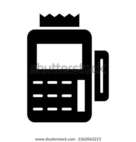 Pos Terminal Vector Glyph Icon For Personal And Commercial Use.
