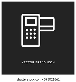 Pos terminal vector icon