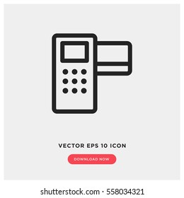 Pos terminal vector icon, card payment symbol. Modern, simple flat vector illustration for web site or mobile app