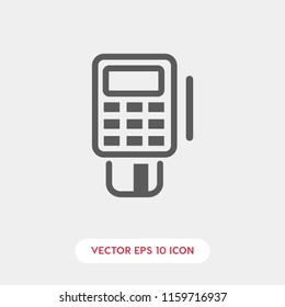 Pos terminal vector icon, payment symbol
