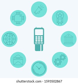 Pos terminal vector icon sign symbol