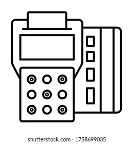 Pos terminal vector icon sign symbol