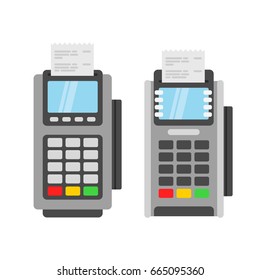 Pos terminal vector illustration or Credit Card Machine