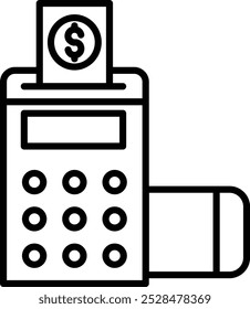 Icono de Ilustración vectorial de terminal Pos